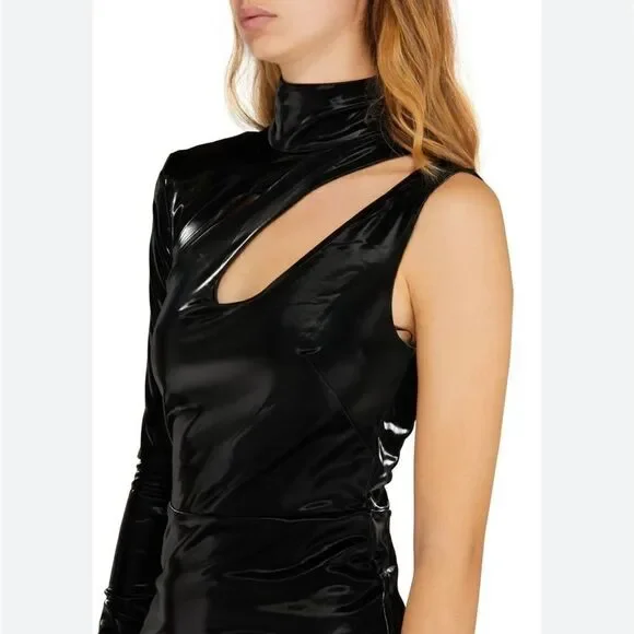 ROTATE Birger Christensen Fallem Dress In Black Size 6 NWT $650